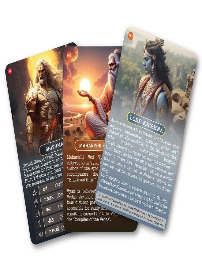 Kaizen MicroLessons Mahabharat Trump Card Gamefor All Ages. Learn Indian Culture and Heritage While Playing - Image 5
